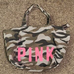 PINK Victoria's Secret Camouflage Tote with Pink Accents